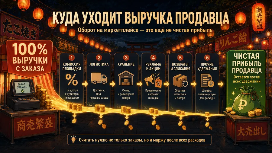Куда уходит выручка продавца
